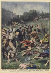 In einem Wald in der Nähe der berühmten Abtei von Montecassino versammelte sich eine Gruppe von Naturisten - Männer und Frauen?